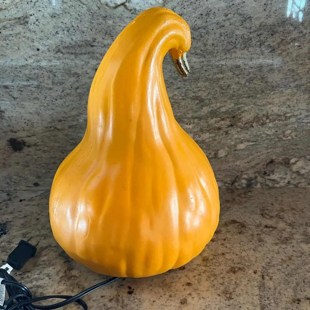 Lighted Pumpkin/Gourd Goofy Face - Halloween Decor